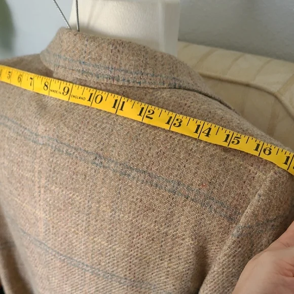 Classic Stanlet Blacker Tan Women's Blazer Wool And Silk Lining - Picture 4 of 8